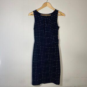 Nice Anne Taylor Dress - Black with White Polka Dots - S PETITE